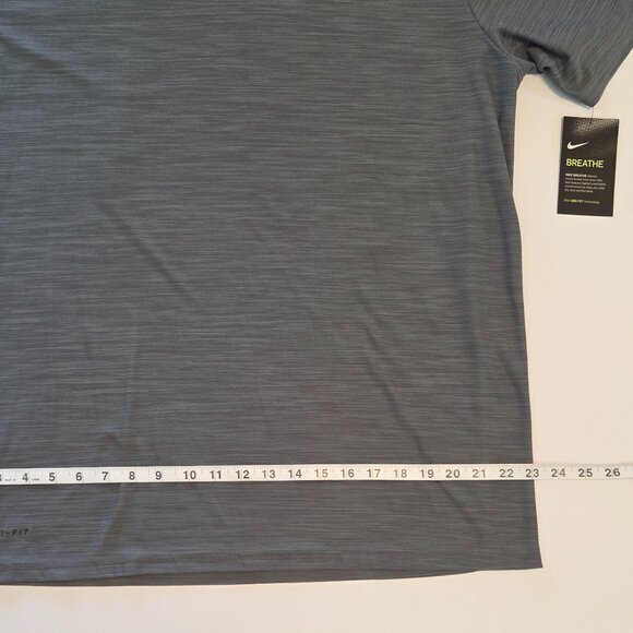 NWT - Nike Dri-FIT Breathe Training T-Shirt XL Charcoal Gray - Picture 6 of 9